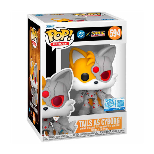 Funko Pop Tails As Cyborg Exclusive Sonic the Hedgehog DC Comics #594