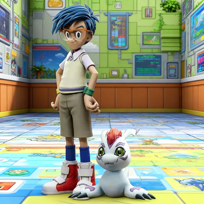 Set Figuras Digimon Adventure – Tai, Matt, T.K., Kari, Mimi, Joe, Sora, Izzy y Digimon Partners