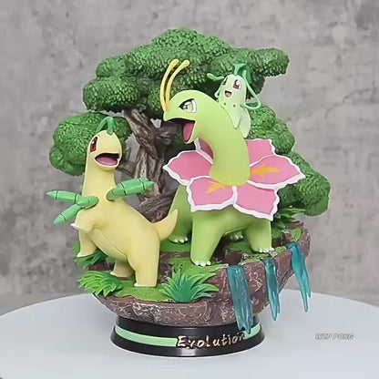 Meganium Evolution Line Chikorita, Bayleef, Meganium EGG Studio PVC