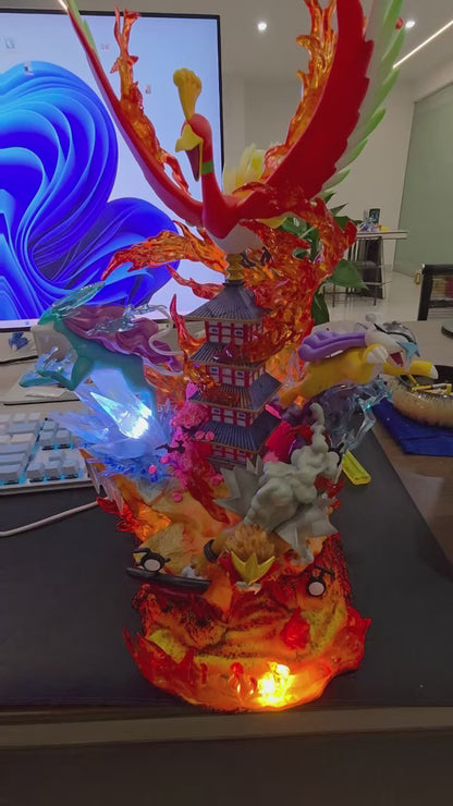 Pokemon Ho oH x Three Sacred Raikou Entei Suicune PPAP Studio PVC